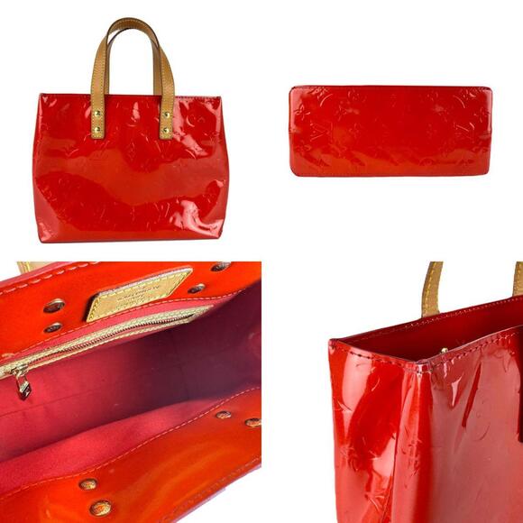 Louis Vuitton Monogram Vernis Reed PM Handbag in Patent Leather, Red and Gold... - Picture 3 of 5